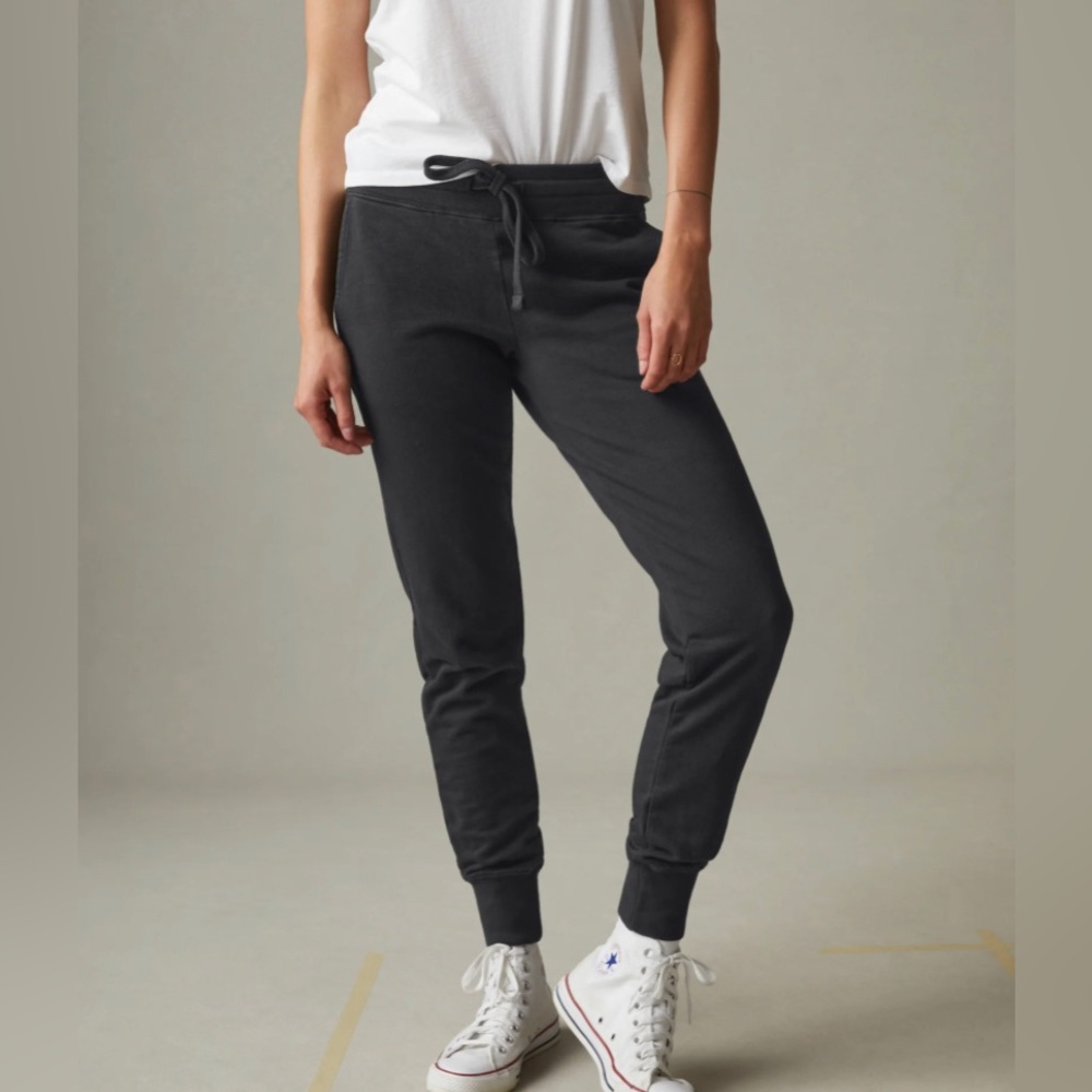 American Giant French Terry Jogger Washed Black Gray Women’s Size Medium Lounge